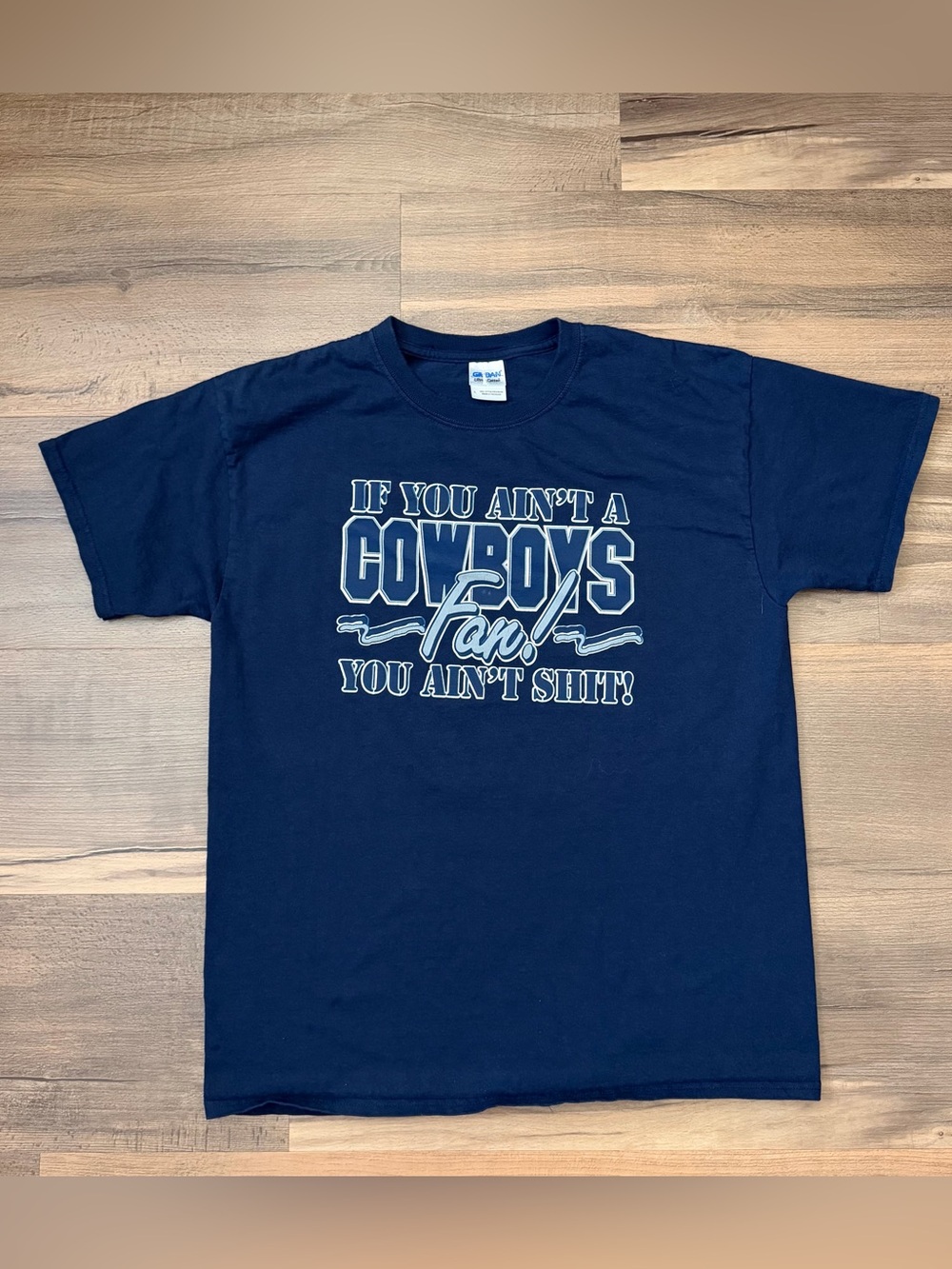 Dallas Cowboys Crewneck "If You Ain't A Cowboys Fan You Aint Sh*t" T-shirt Sz. L
